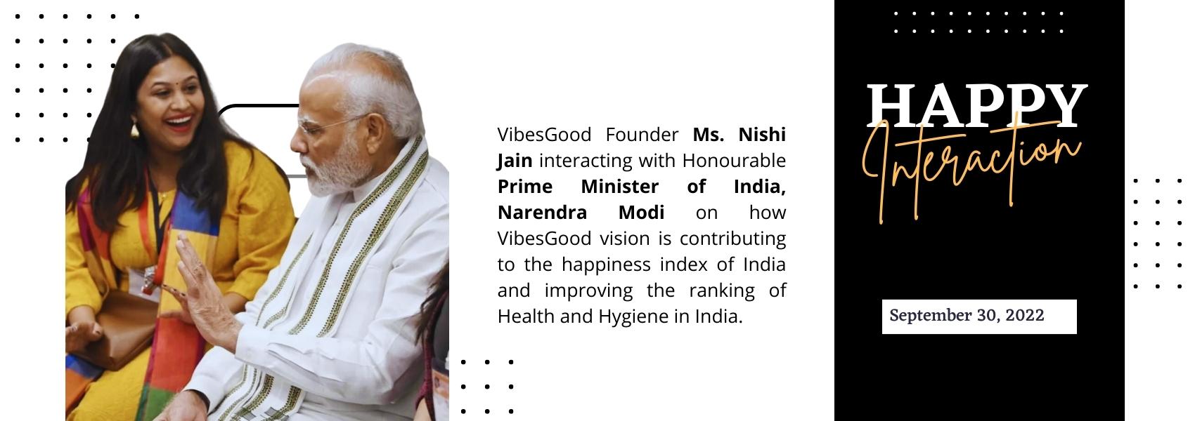 Nishi Jain with Narendra Modi